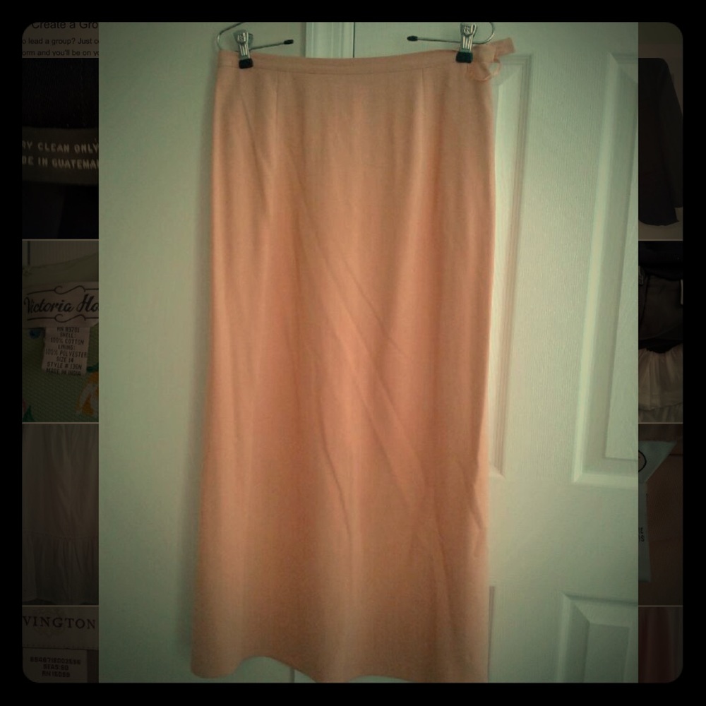 Maxi Silk Peach Skirt Size 12